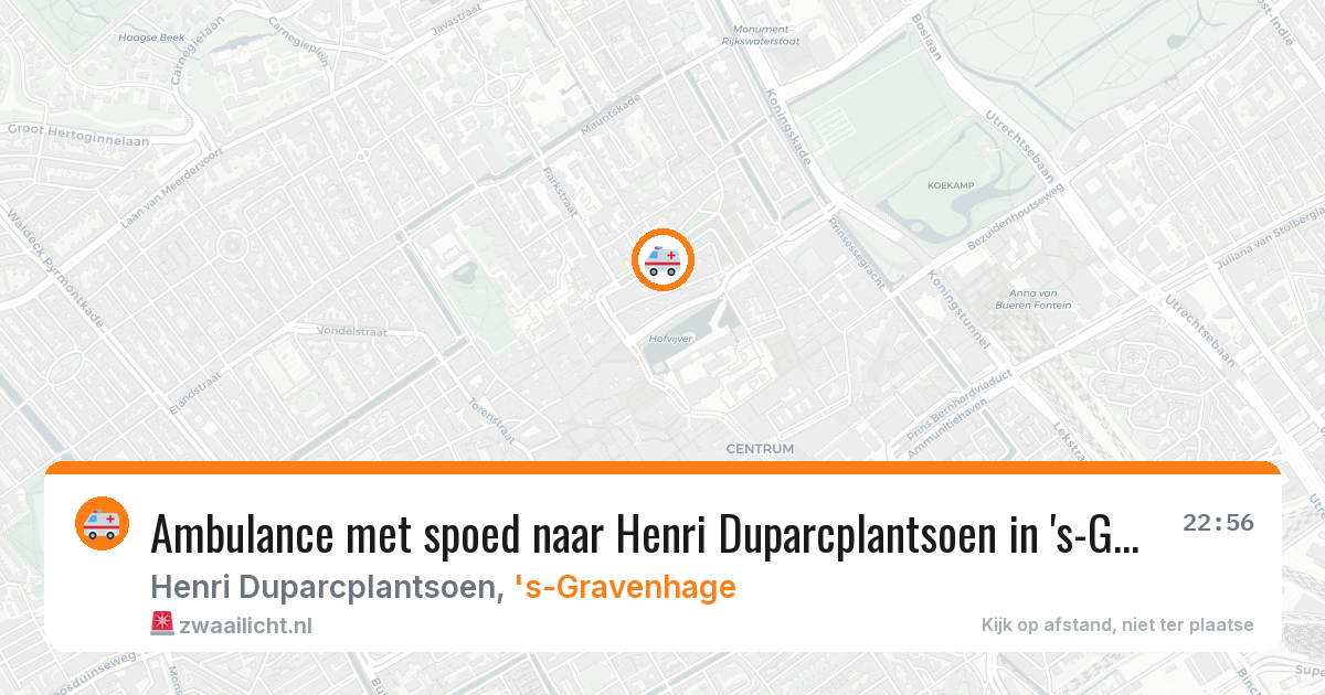 Ambulance met spoed naar Henri Duparcplantsoen in 's-Gravenhage — 16 jan 2026