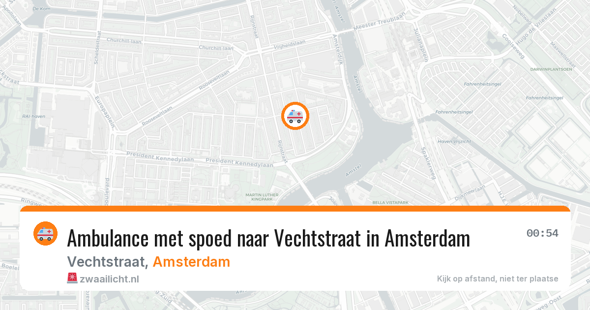 Ambulance met spoed naar Vechtstraat in Amsterdam — 4 jun 2026
