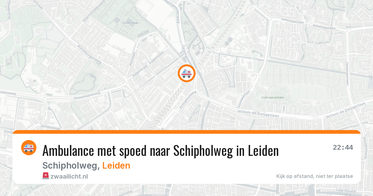 Ambulance met spoed naar Schipholweg in Leiden — 22 mei 2026