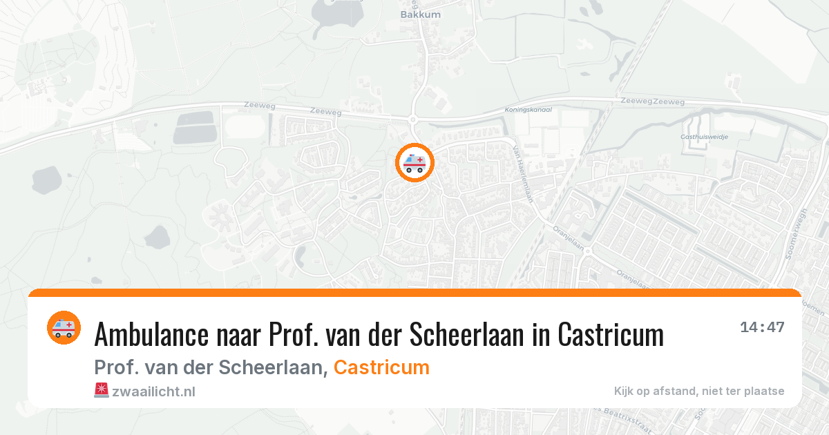 Ambulance naar Prof. van der Scheerlaan in Castricum — 4 mei 2026