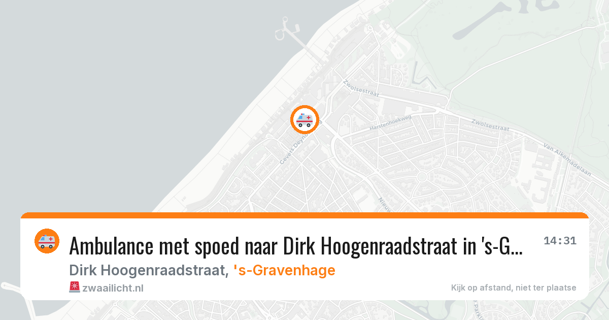 Ambulance met spoed naar Dirk Hoogenraadstraat in 's-Gravenhage — 31 mei 2026