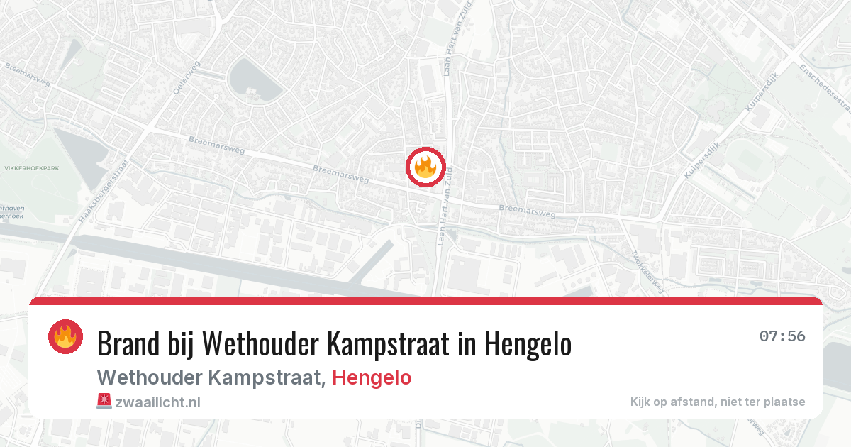 Brand bij Wethouder Kampstraat in Hengelo — 28 jun 2026