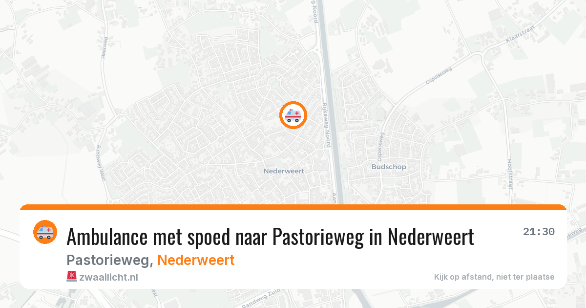 Ambulance met spoed naar Pastorieweg in Nederweert — 1 jul 2026