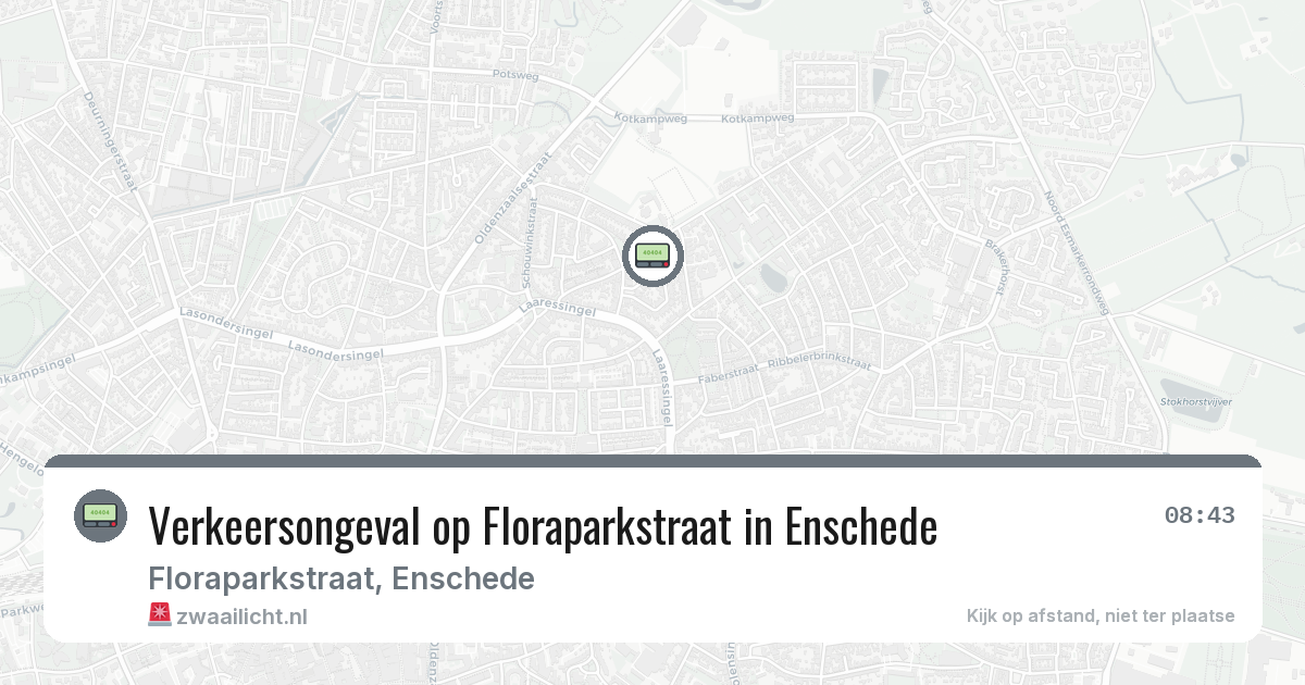 Verkeersongeval op Floraparkstraat in Enschede — 12 mrt 2026