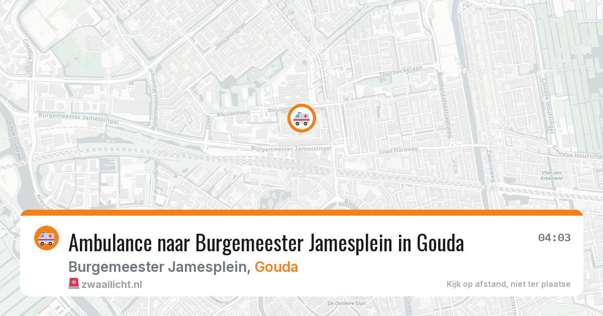Ambulance naar Burgemeester Jamesplein in Gouda — 8 mei 2026