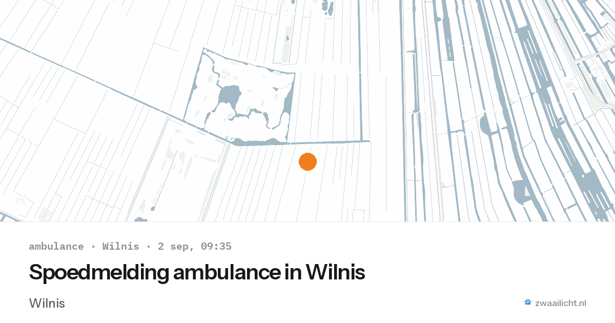 Spoedmelding ambulance in Wilnis — 2 sep 2026
