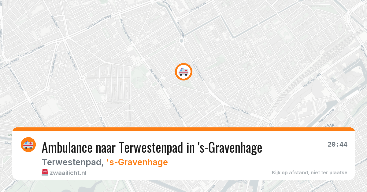 Ambulance naar Terwestenpad in 's-Gravenhage — 2 aug 2026