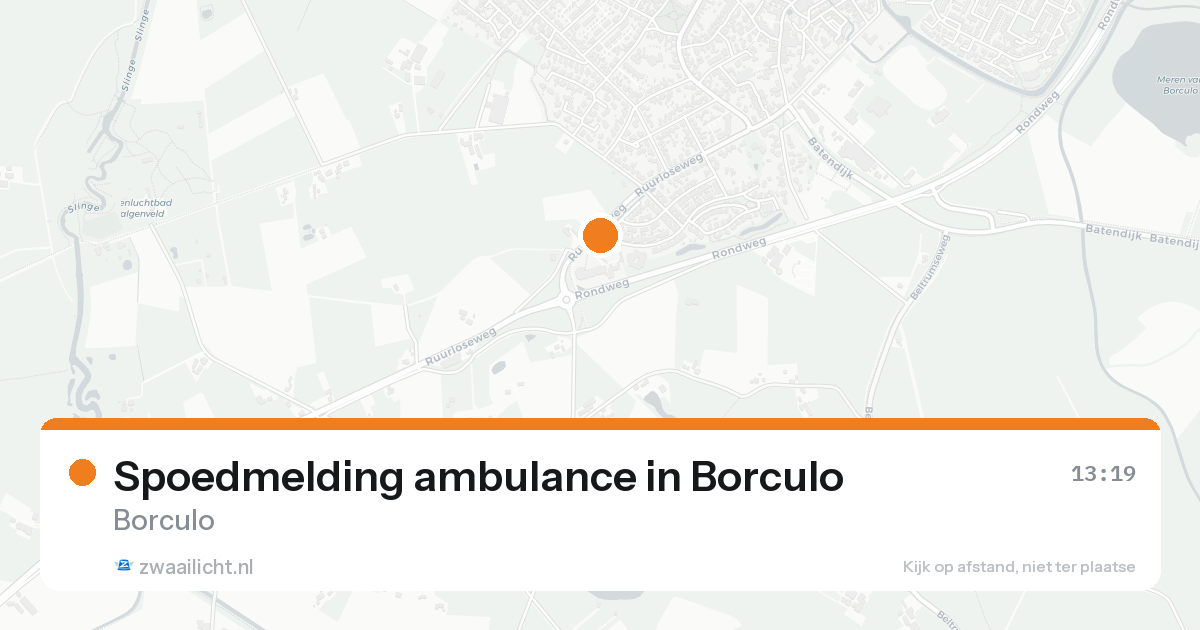 Spoedmelding ambulance in Borculo — 23 aug 2026
