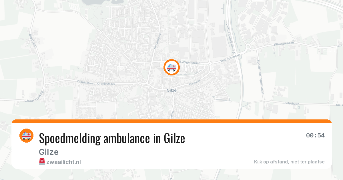 Spoedmelding ambulance in Gilze — 12 apr 2026