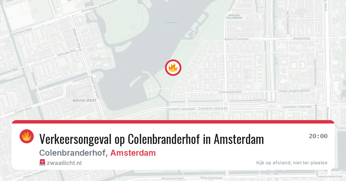 Verkeersongeval op Colenbranderhof in Amsterdam — 14 jun 2026