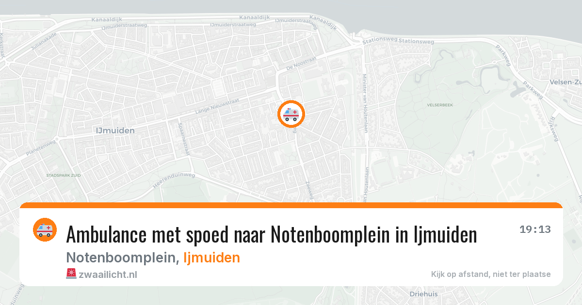 Ambulance met spoed naar Notenboomplein in Ijmuiden — 16 mei 2026