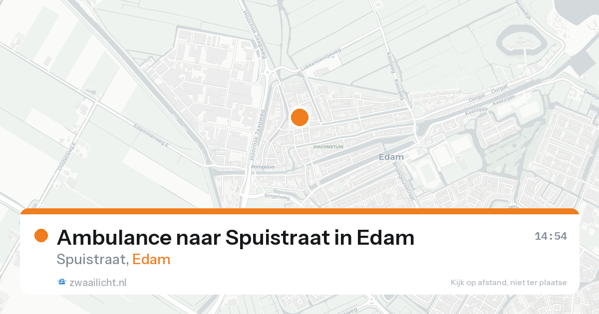 Ambulance naar Spuistraat in Edam — 3 jul 2026