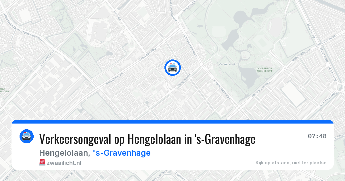 Verkeersongeval op Hengelolaan in 's-Gravenhage — 8 mei 2026