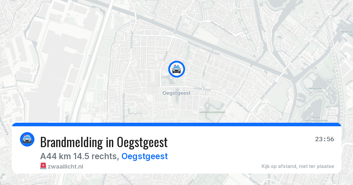Brandmelding in Oegstgeest — 23 apr 2026