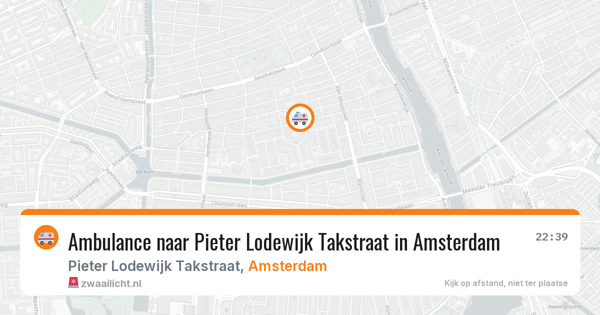 Ambulance naar Pieter Lodewijk Takstraat in Amsterdam — 31 jul 2026
