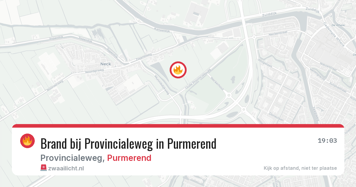 Brand bij Provincialeweg in Purmerend — 30 jul 2026