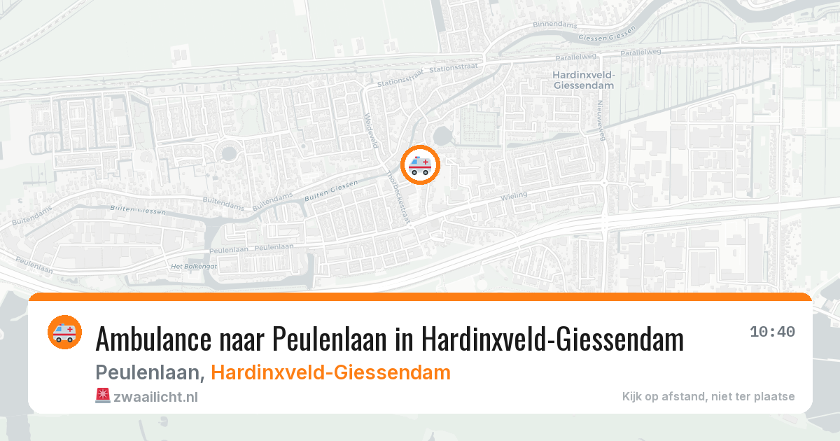 Ambulance naar Peulenlaan in Hardinxveld-Giessendam — 21 apr 2026
