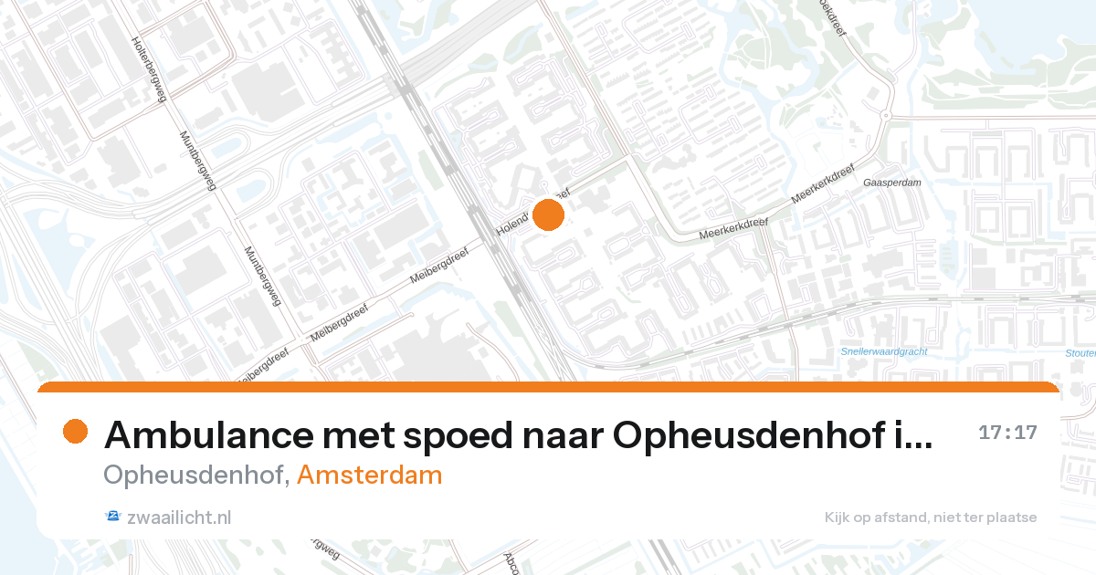 Ambulance met spoed naar Opheusdenhof in Amsterdam — 28 aug 2026