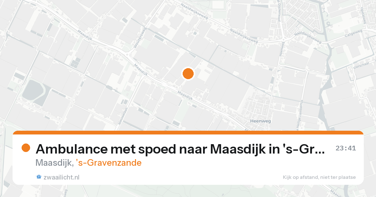 Ambulance met spoed naar Maasdijk in 's-Gravenzande — 24 aug 2026