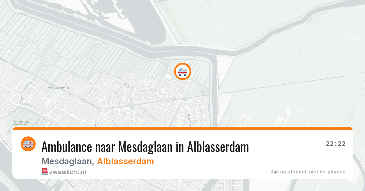 Ambulance naar Mesdaglaan in Alblasserdam — 12 jul 2026