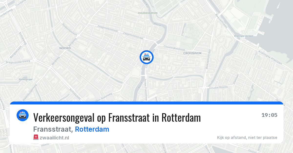 Verkeersongeval op Fransstraat in Rotterdam — 3 jul 2026