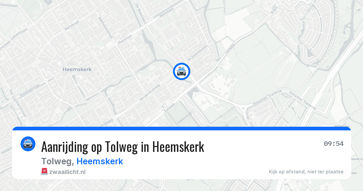 Aanrijding op Tolweg in Heemskerk — 11 jun 2026
