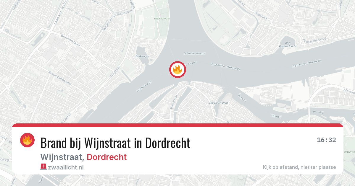 Brand bij Wijnstraat in Dordrecht — 26 jul 2026