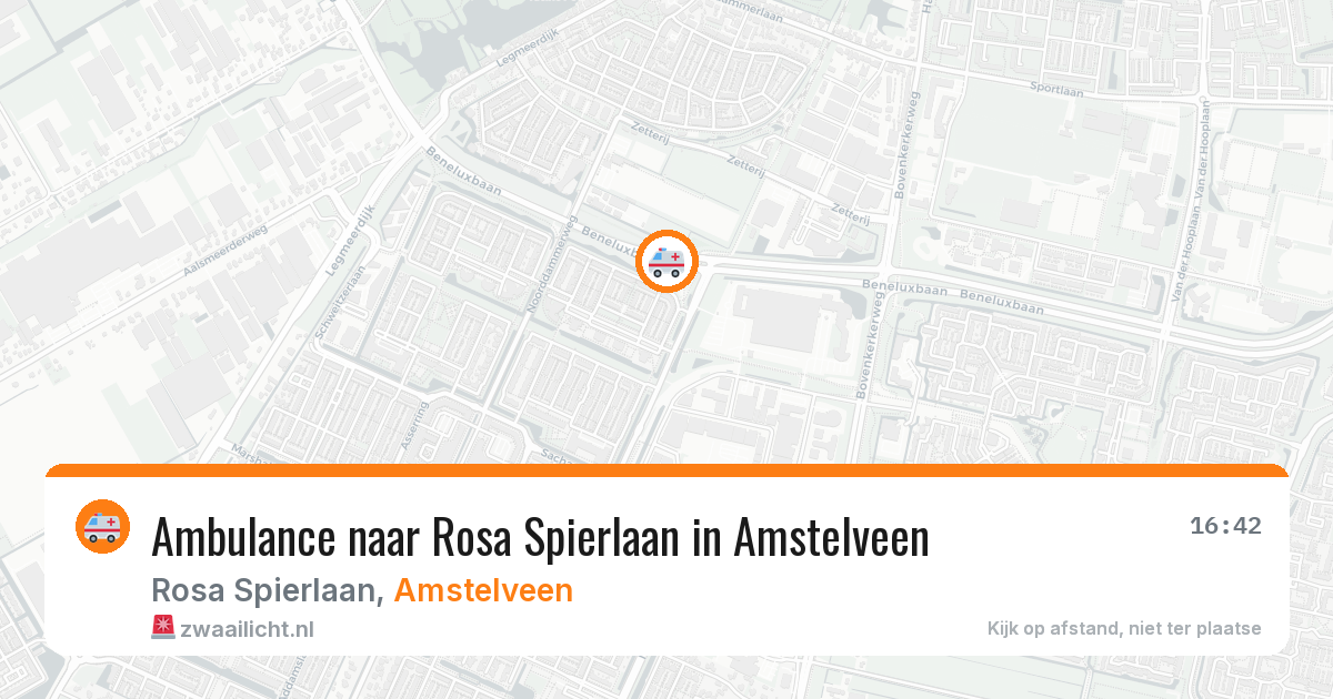 Ambulance naar Rosa Spierlaan in Amstelveen — 26 apr 2026