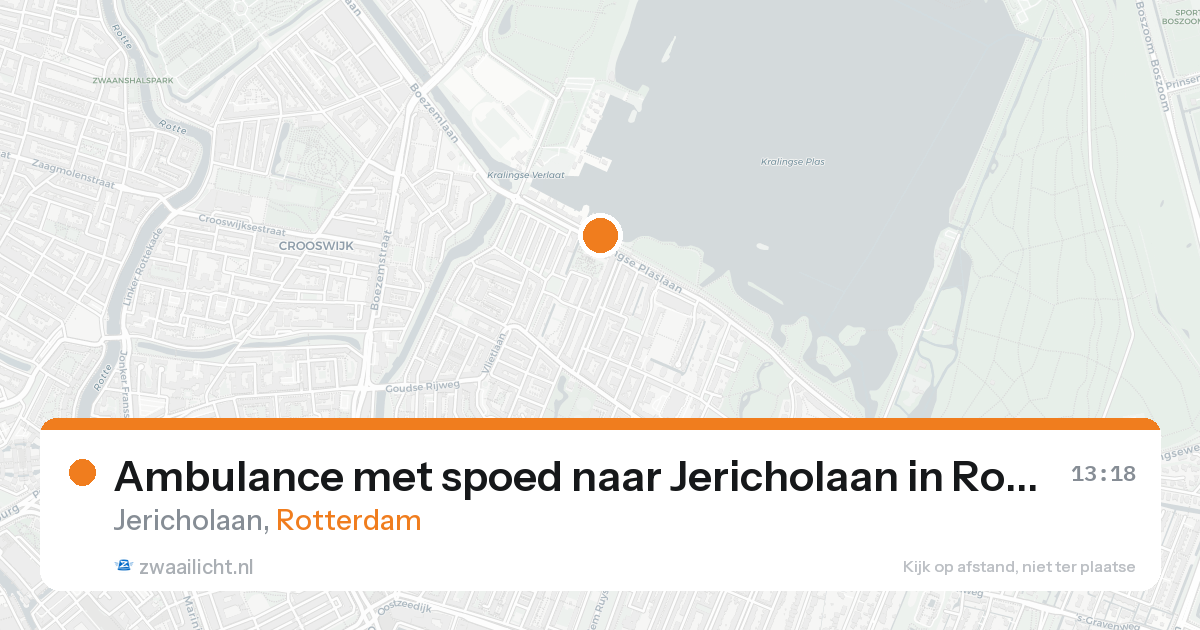 Ambulance met spoed naar Jericholaan in Rotterdam — 19 aug 2026