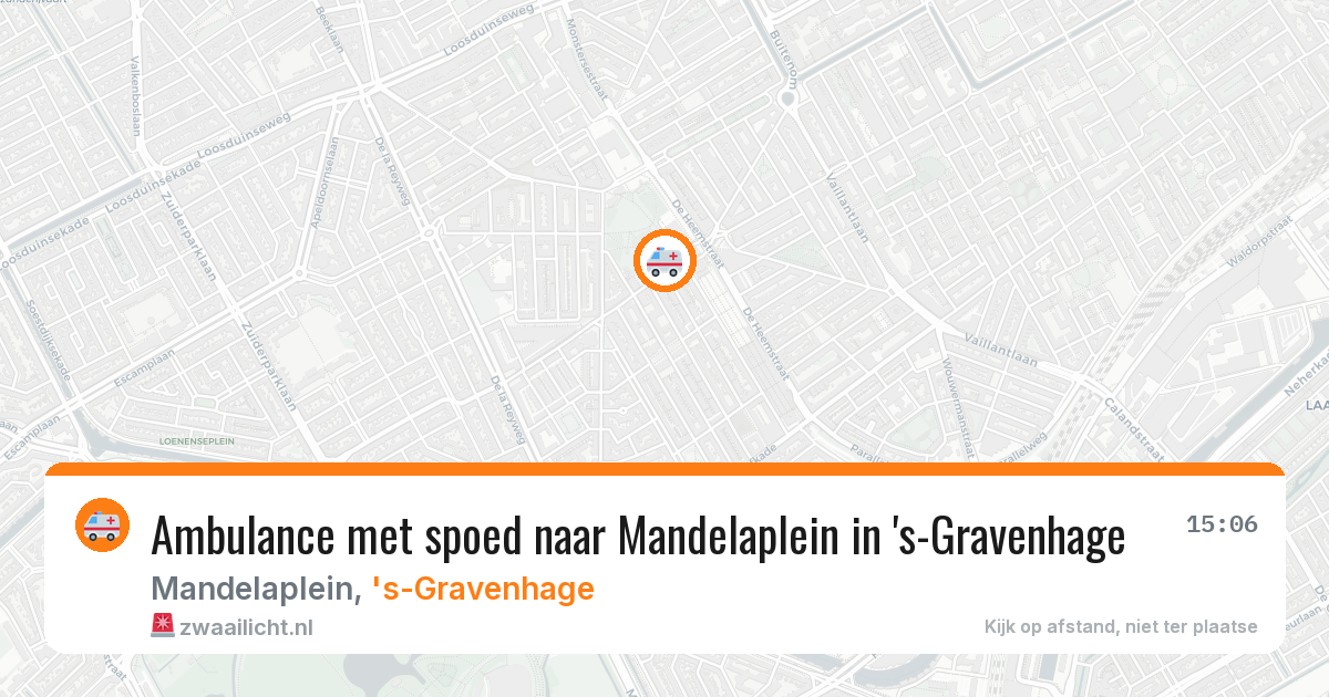 Ambulance met spoed naar Mandelaplein in 's-Gravenhage — 8 aug 2026