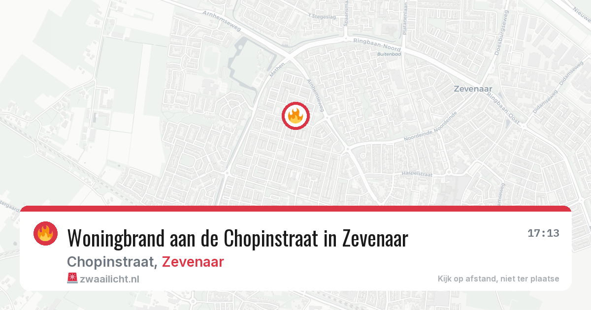 Woningbrand aan de Chopinstraat in Zevenaar — 1 jul 2026