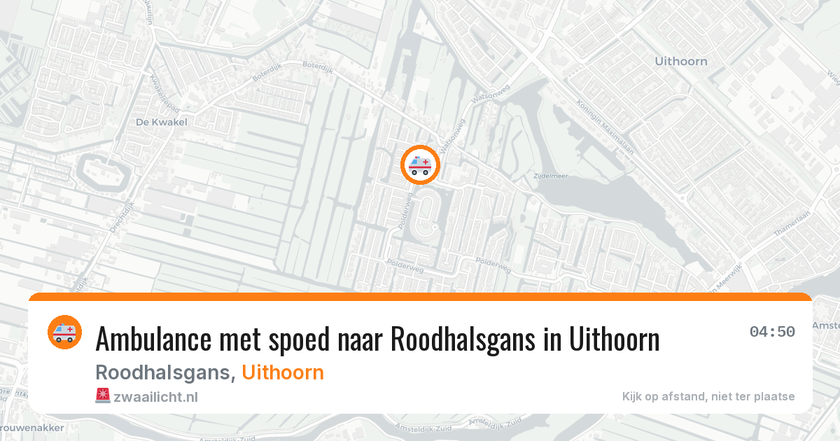 Ambulance met spoed naar Roodhalsgans in Uithoorn — 9 aug 2026