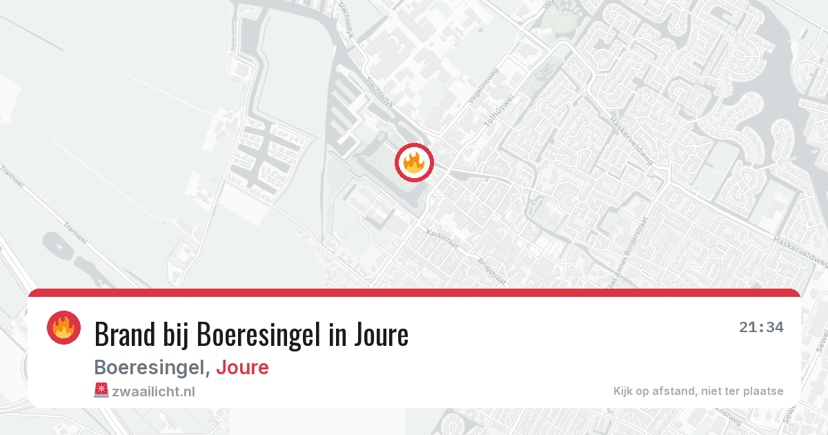 Brand bij Boeresingel in Joure — 27 jun 2026