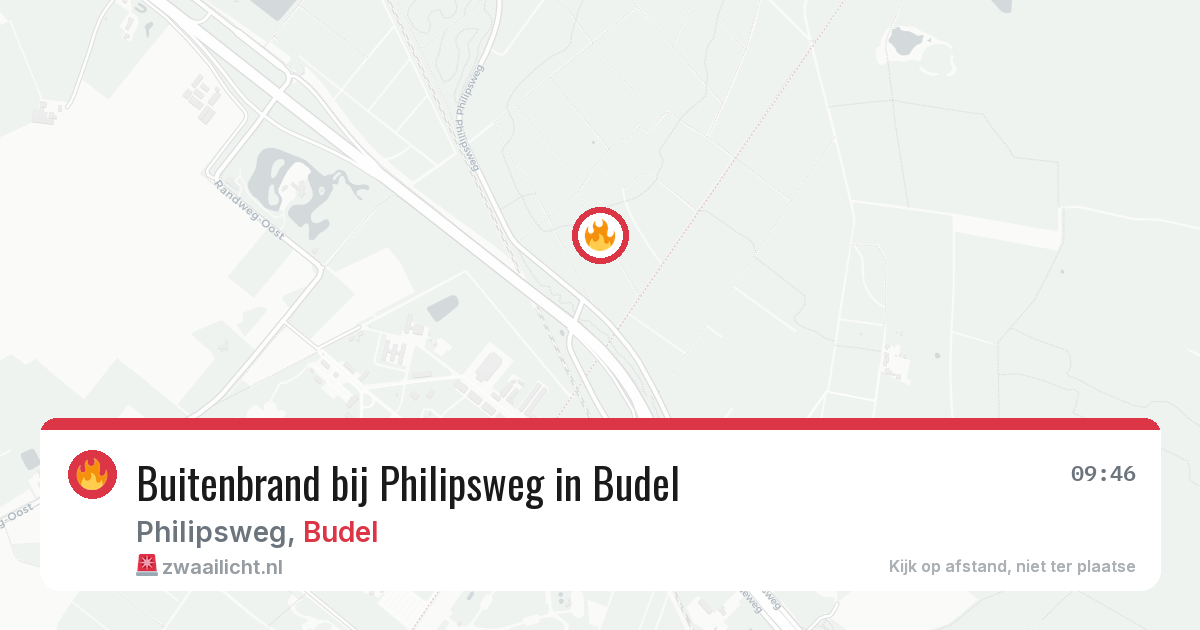 Buitenbrand bij Philipsweg in Budel — 30 jul 2026