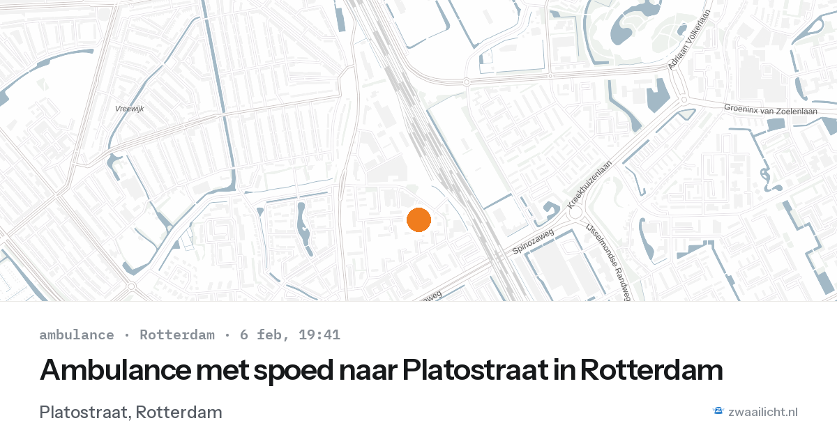 Ambulance met spoed naar Platostraat in Rotterdam — 6 feb 2026