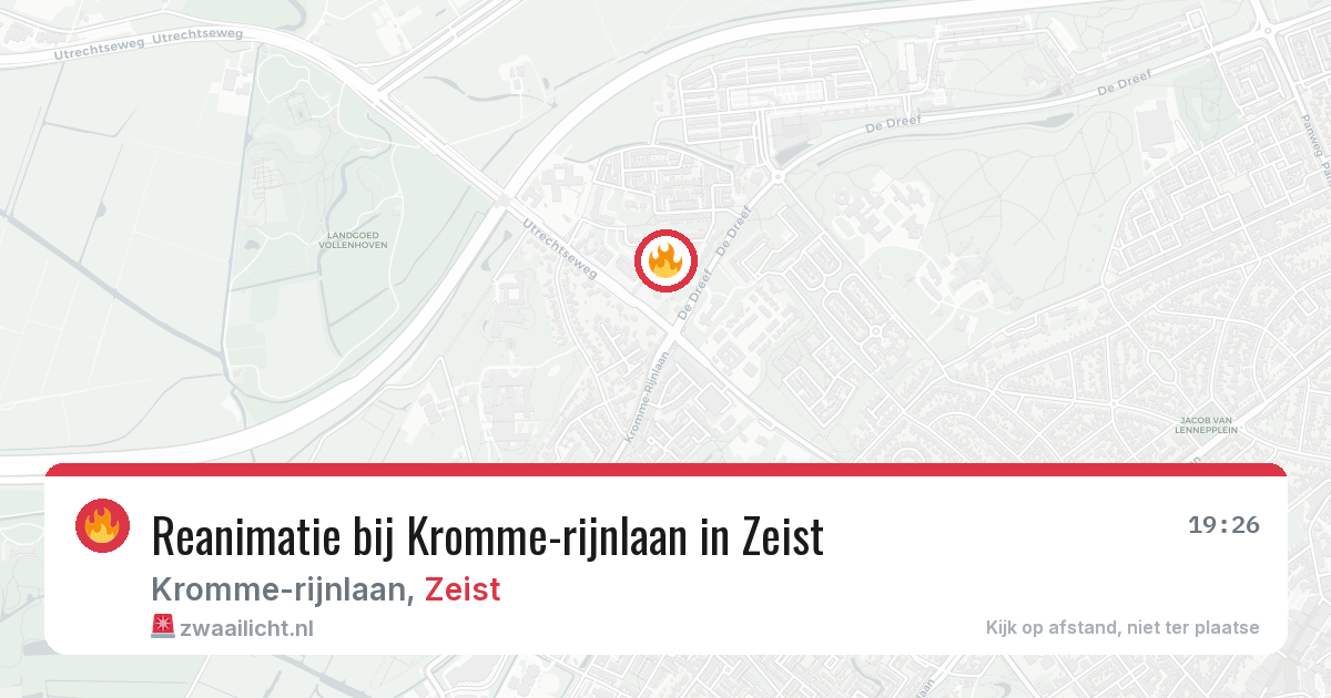 Reanimatie bij Kromme-rijnlaan in Zeist — 21 mei 2026