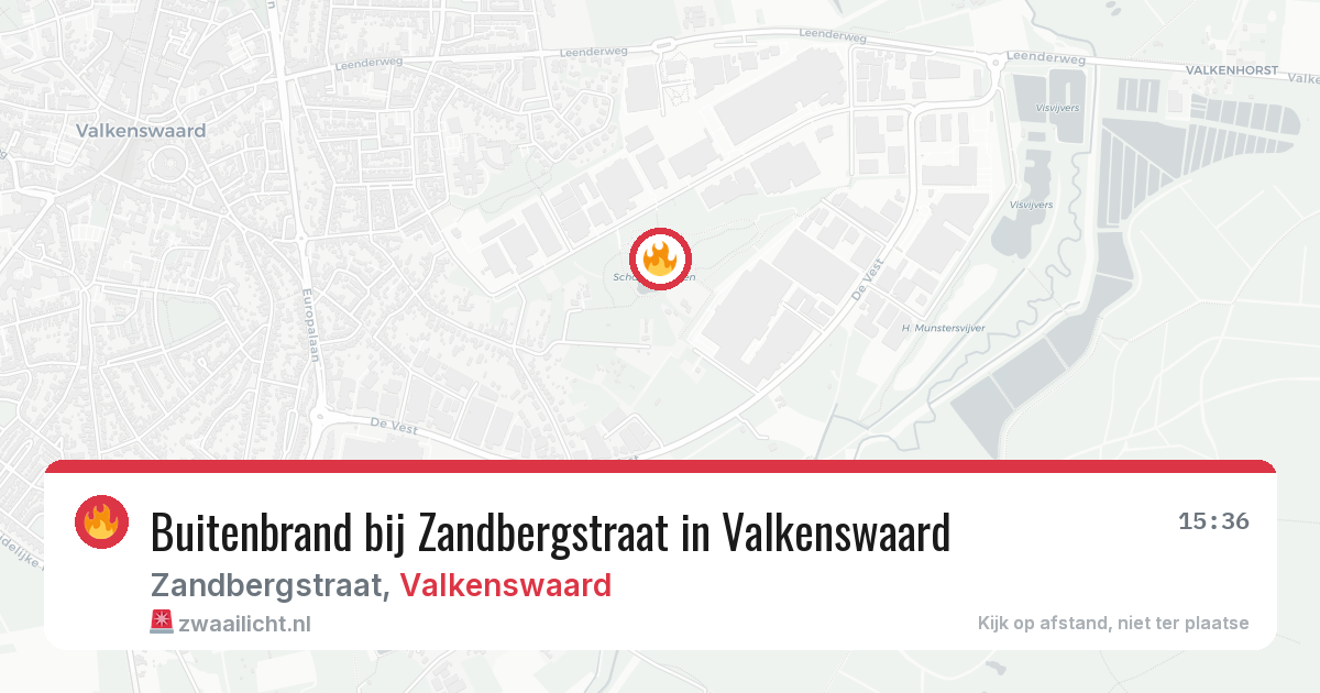 Buitenbrand bij Zandbergstraat in Valkenswaard — 5 mrt 2026