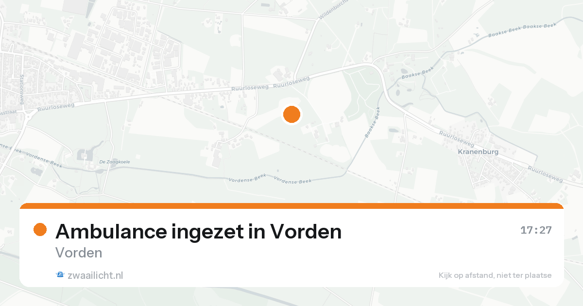 Ambulance ingezet in Vorden — 13 aug 2026
