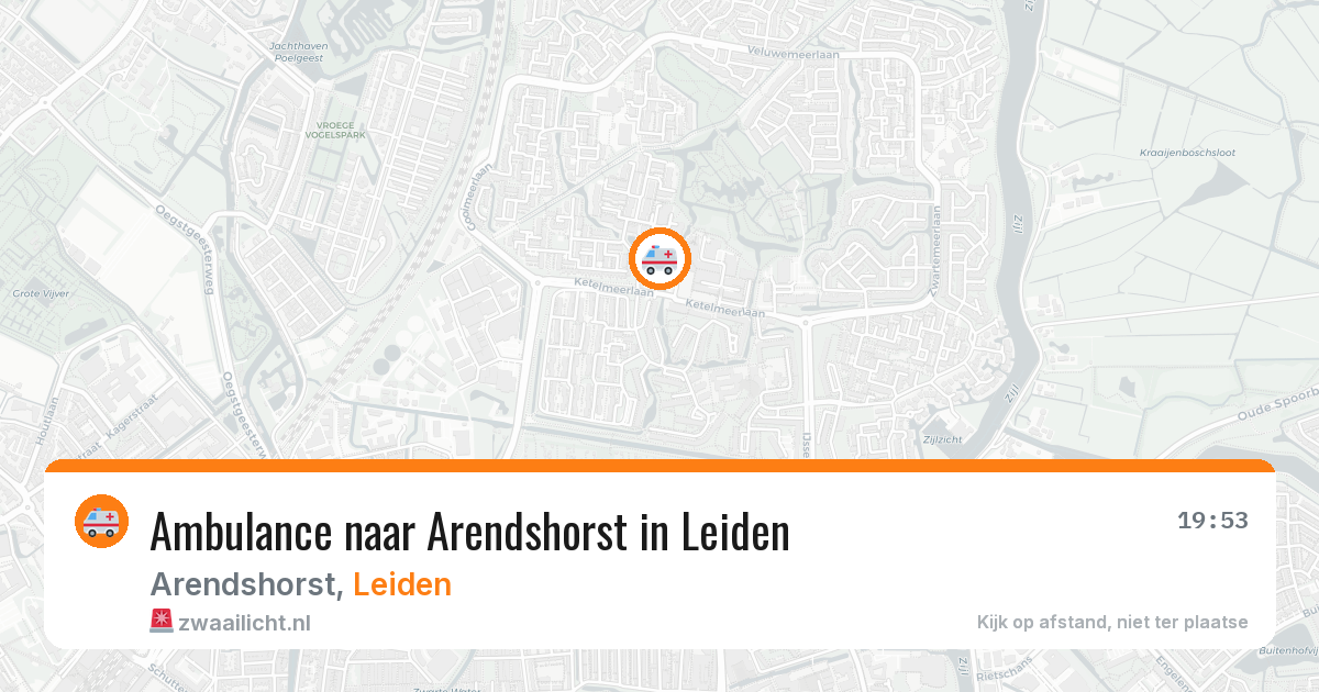 Ambulance naar Arendshorst in Leiden — 7 aug 2026