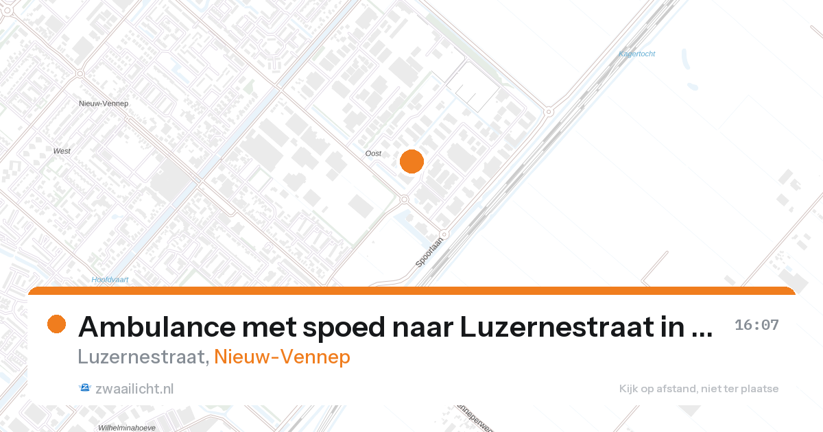 Ambulance met spoed naar Luzernestraat in Nieuw-Vennep — 11 jun 2026