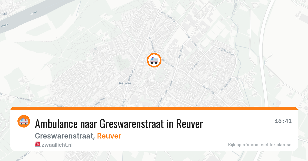 Ambulance naar Greswarenstraat in Reuver — 8 jul 2026
