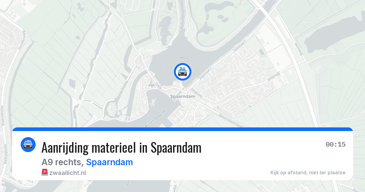 Aanrijding materieel in Spaarndam — 6 aug 2026