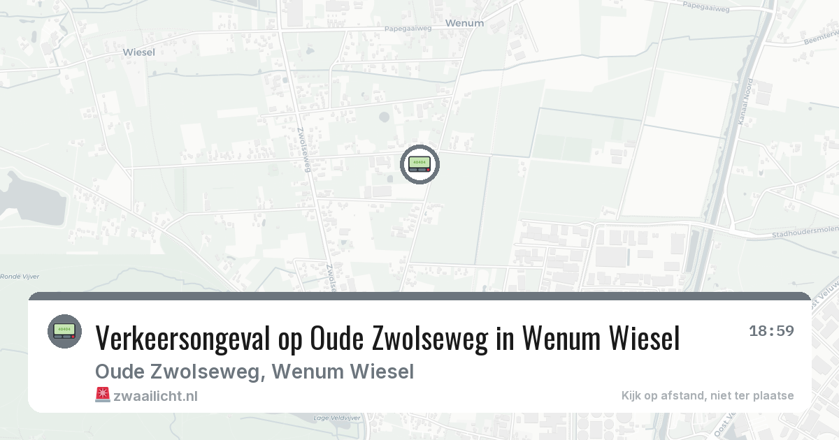 Verkeersongeval op Oude Zwolseweg in Wenum Wiesel — 28 jun 2026