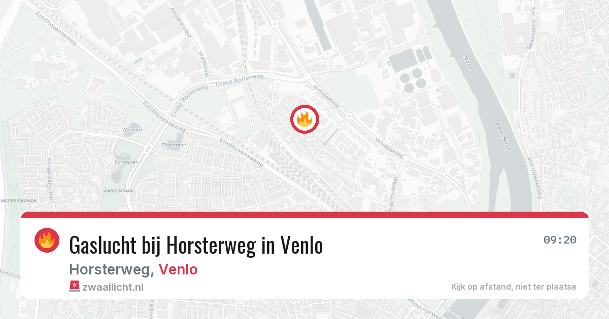Gaslucht bij Horsterweg in Venlo — 5 jul 2026