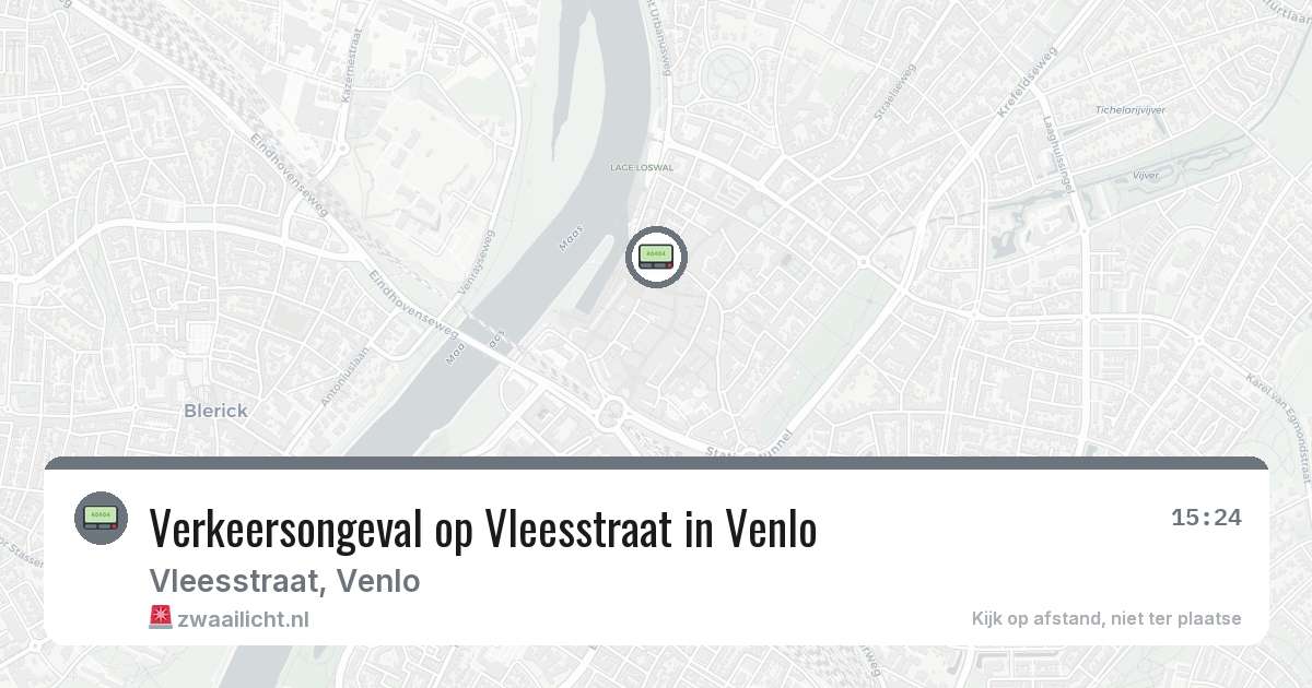 Verkeersongeval op Vleesstraat in Venlo — 5 aug 2026