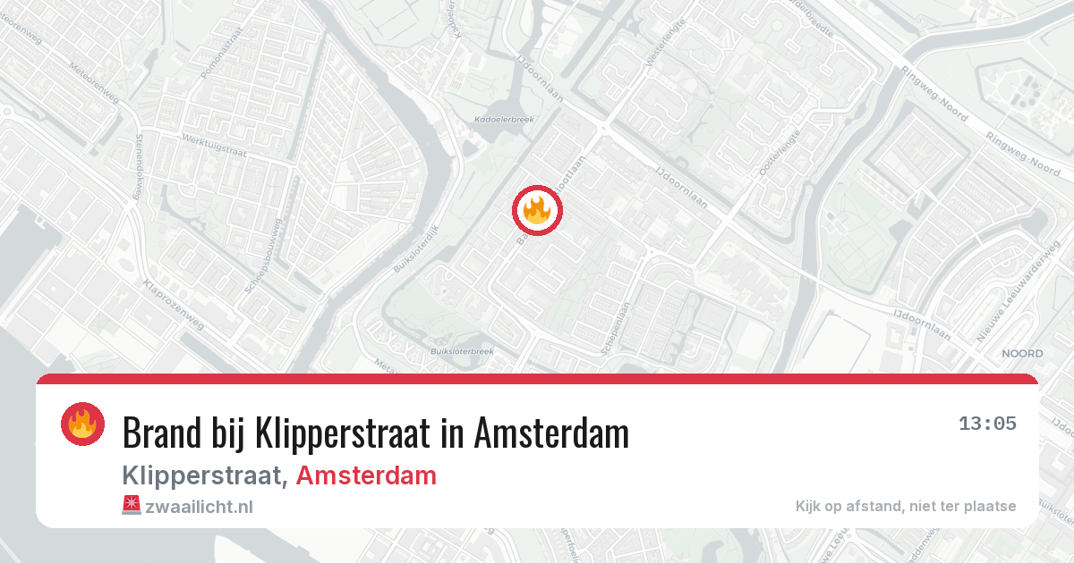 Brand bij Klipperstraat in Amsterdam — 11 mei 2026