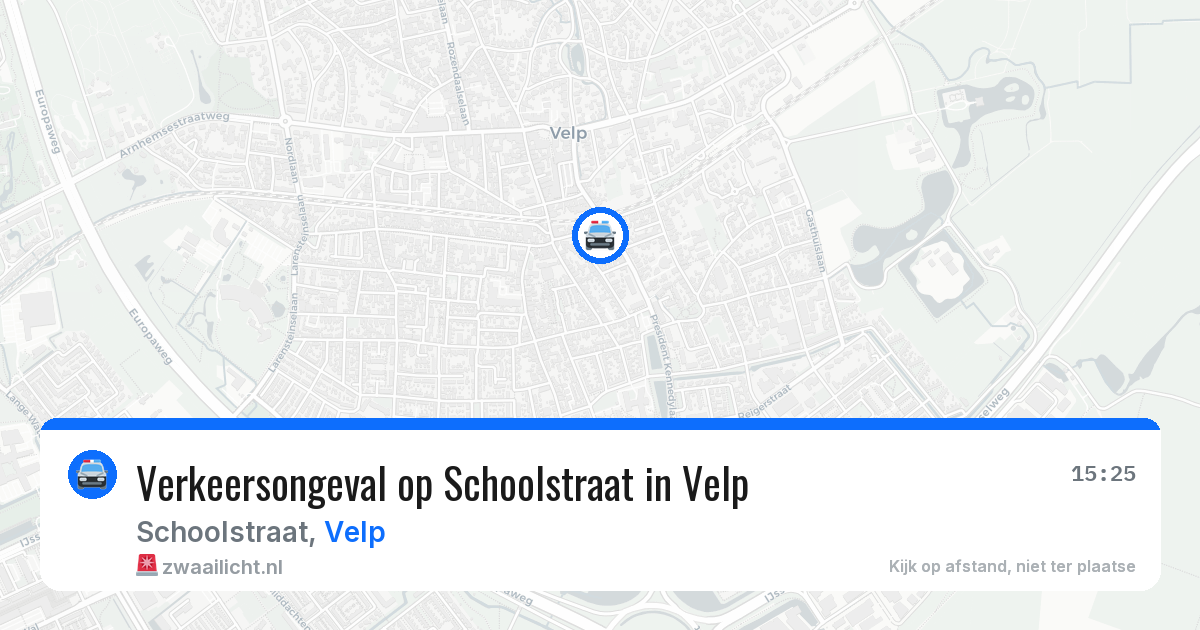 Verkeersongeval op Schoolstraat in Velp — 24 apr 2026