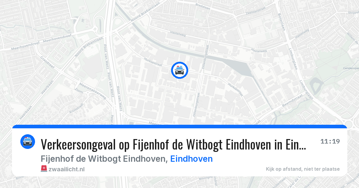 Verkeersongeval op Fijenhof de Witbogt Eindhoven in Eindhoven — 27 mrt 2026