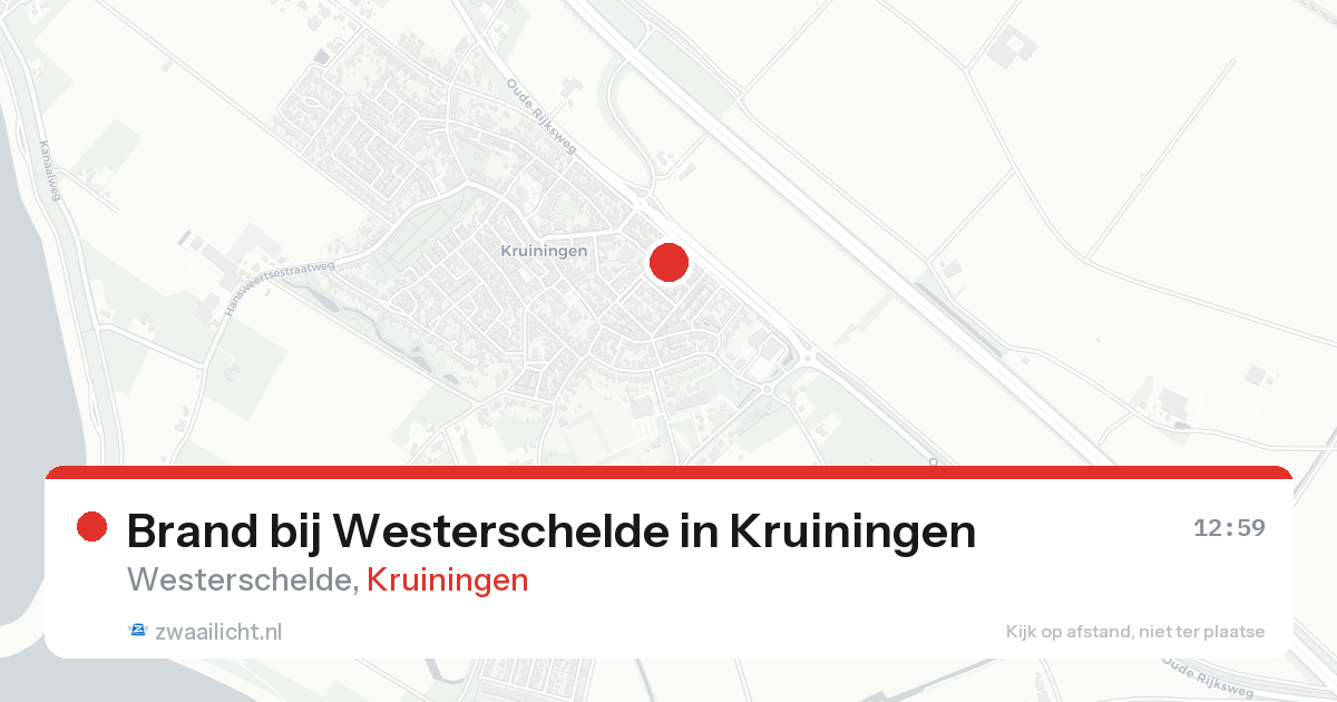 Brand bij Westerschelde in Kruiningen — 17 aug 2026