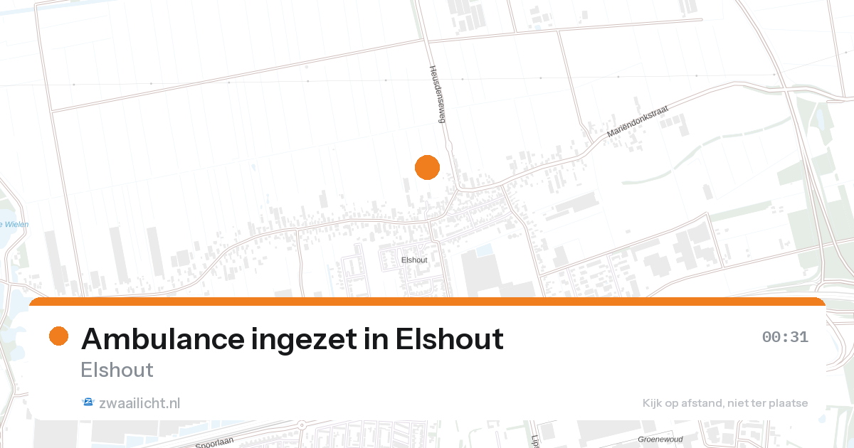 Ambulance ingezet in Elshout — 31 jan 2026